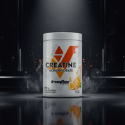 Creatina monohidratada IronFlex 500g em embalagem para suplementação esportiva