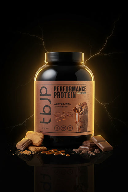 Pacote de 2kg de Performance Protein Limited Edition da TBJP, suplemento de proteína para desempenho esportivo.