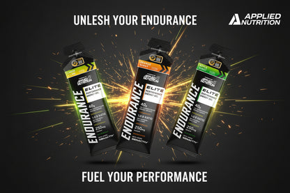Gela de energia Elite Performance de 40g da Applied Nutrition, embalagem com gel de sabor e textura suave.
