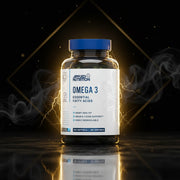 Cápsulas de óleo de peixe Omega 3 Applied Nutrition, frasco com 100 softgels.