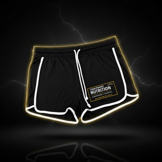 Women's VinnyPowerNutrition shorts featuring a comfortable fit and stylish design, perfect for active wear or casual outings.