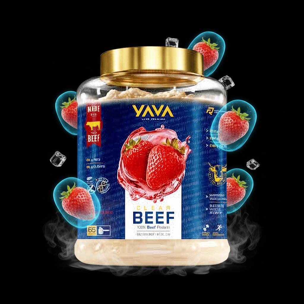 Proteína de carne bovina YAVA Labs Premium Beef Protein 2 kg em embalagem para suplementação esportiva