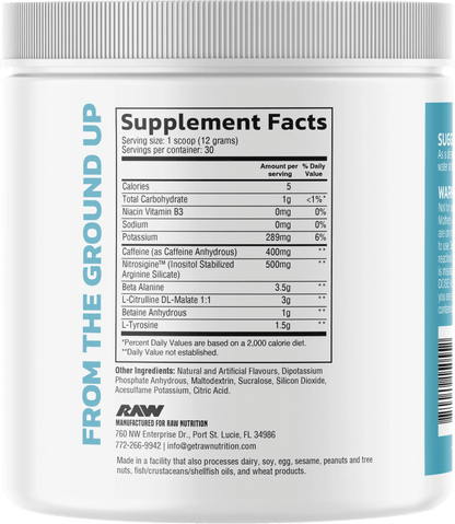 RAW Pre Extreme - 360 g - VinnyPowerNutrition