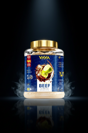 Proteína de carne bovina YAVA Labs Premium Beef Protein 2 kg em embalagem preta e vermelha