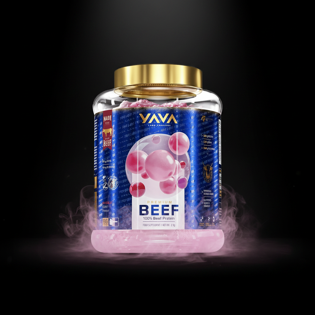 Proteína de carne bovina YAVA Labs Premium Beef Protein, embalagem de 2 kg