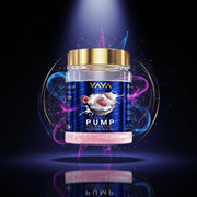 Pote de 400g do suplemento pré-treino PREMIUM PUMP da YAVA Labs, com rótulo e tampo visíveis.
