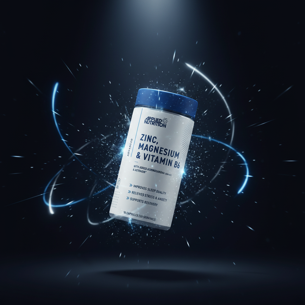 Cápsulas de zinco, magnésio e vitamina B6 da Applied Nutrition, frasco de 90 cápsulas, vitaminas e minerais para suplementação.