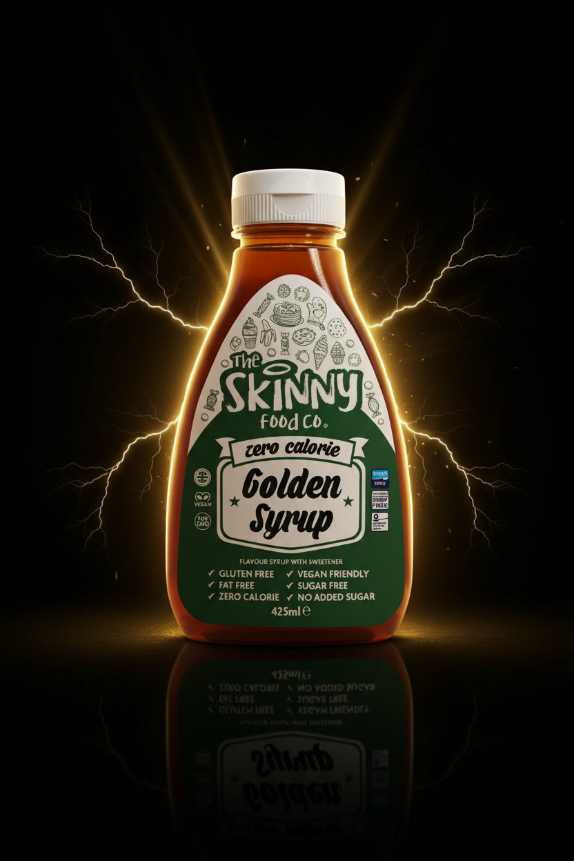 Molho Skinny Sauces de 425ml da The Skinny Food, embalagem com frasco de molho saudável e saboroso, visível na imagem.