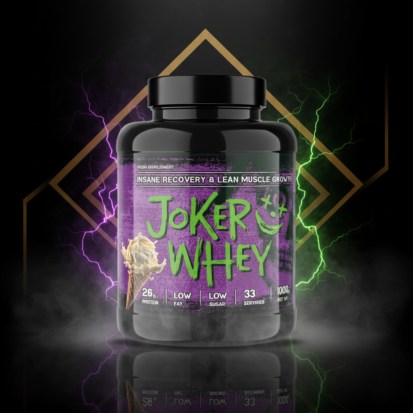 Whey protein Joker 2,3 kg sabor sorvete de baunilha em embalagem branca