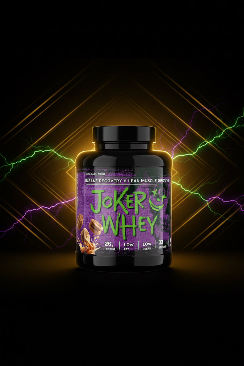 Saco de 2,3kg de whey protein Joker, com embalagem nutritiva e rótulo visível, ideal para suplementação esportiva.