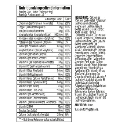 Imagem de multivitamínico e minerais completo The One da TBJP, com frasco de suplemento e cápsulas visíveis.