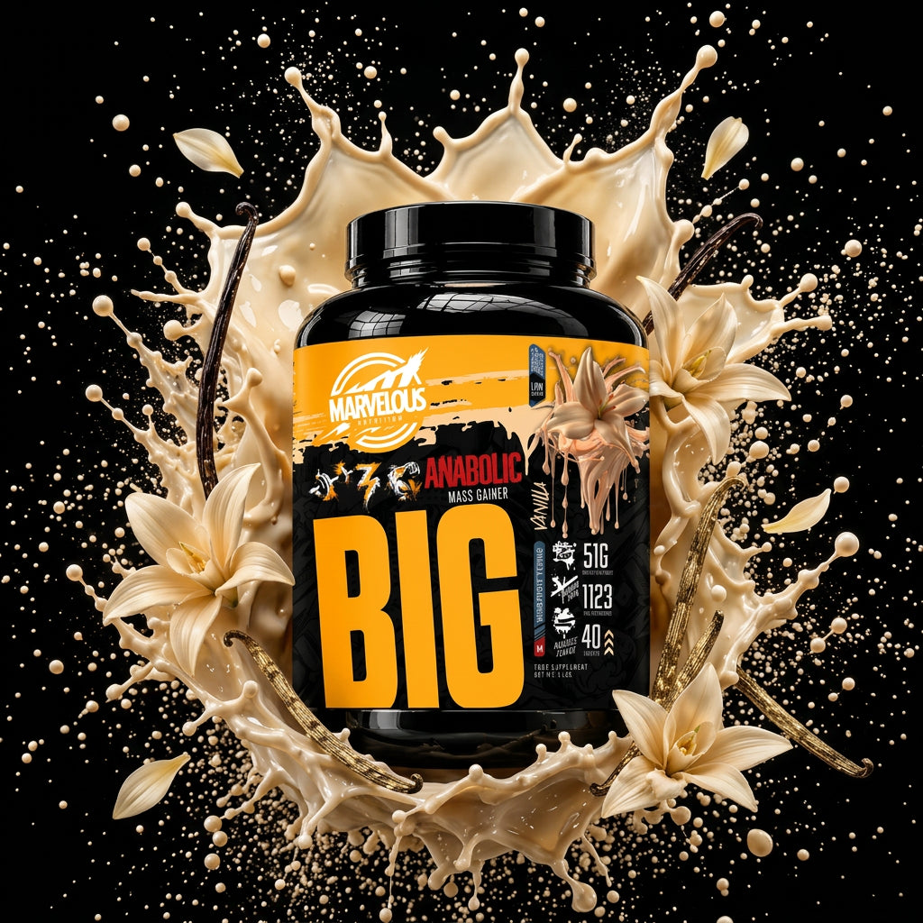Sorvete Big Marvellous de baunilha em pote grande, com textura cremosa e sabor clássico de baunilha.
