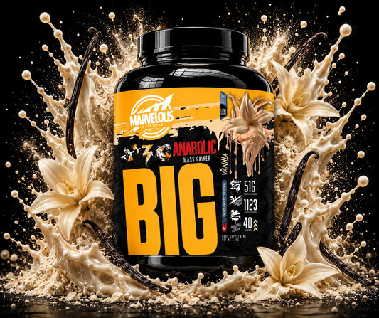 Sorvete BIG de baunilha da marca Marvellous, com sabor cremoso e textura suave, em embalagem grande.