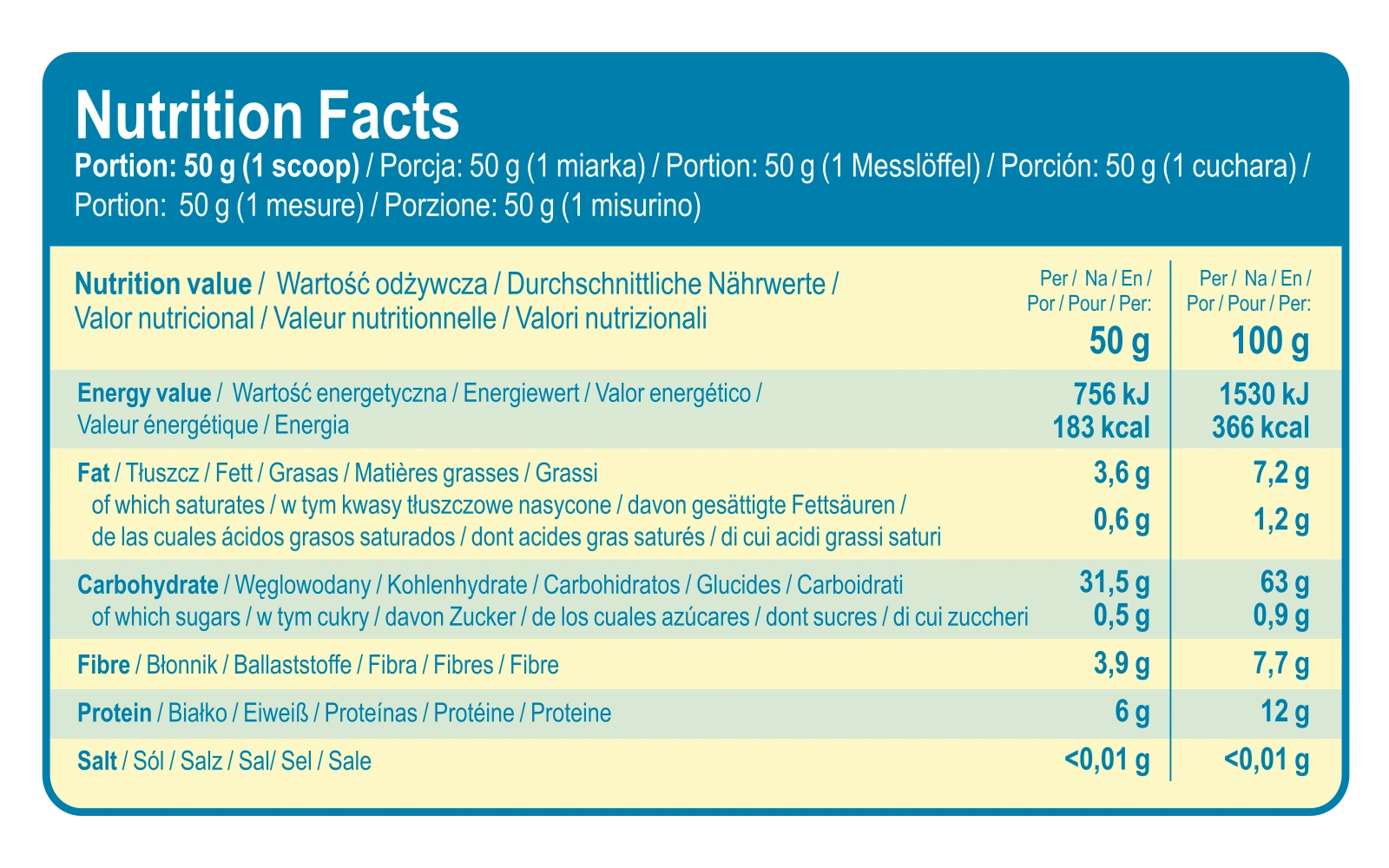 Aveia instant 1kg da 7 Nutrition, embalagem com aveias em flocos, ideal para café da manhã saudável.