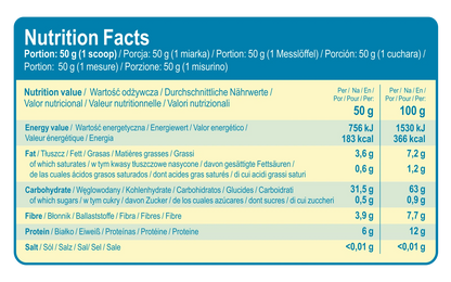 Aveia instant 1kg da 7 Nutrition, embalagem com aveias em flocos, ideal para café da manhã saudável.
