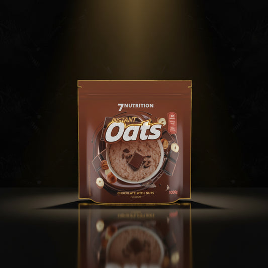 Aveia instant 1kg da 7 Nutrition, embalagem com aveia em flocos visível, ideal para café da manhã saudável.
