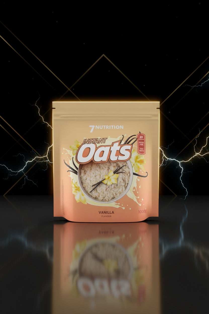 Aveia instant 1kg da 7 Nutrition, embalagem com aveia em flocos para café da manhã saudável.