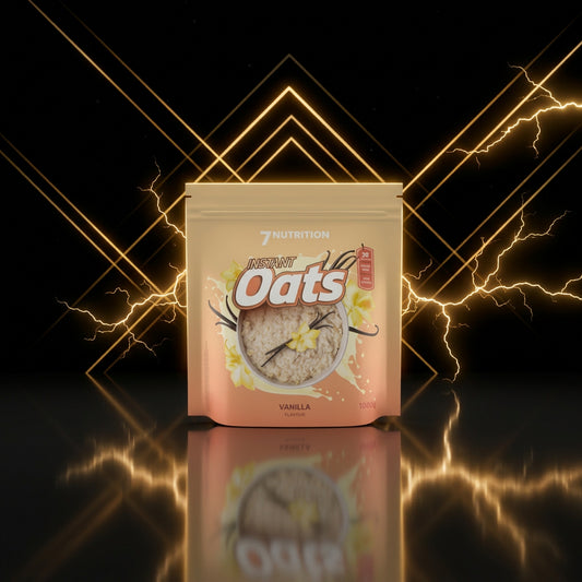 Aveia instant 1kg da 7 Nutrition, embalagem com aveia em flocos para café da manhã saudável.