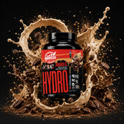 Pote de 1,8kg de proteína de soro de leite hidrolisada Hydro Hydrolyzed Whey Protein da marca Marvellous, com sabor cappuccino.