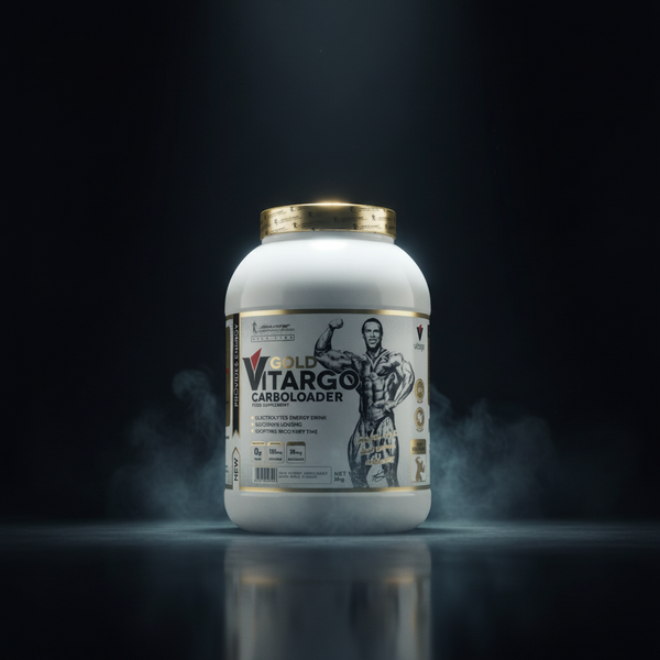 Pote de 3 kg de Kevin Levrone Gold Vitargo Carboloader com sabor limão e maracujá, suplemento de carboidratos para atletas.