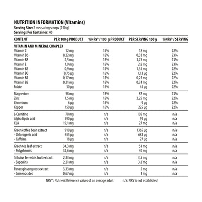 Pote de 6kg de Metabolic Mass Gainer da DY Nutrition, suplemento de ganho de peso, com embalagem rotulada da VinnyPowerNutrition