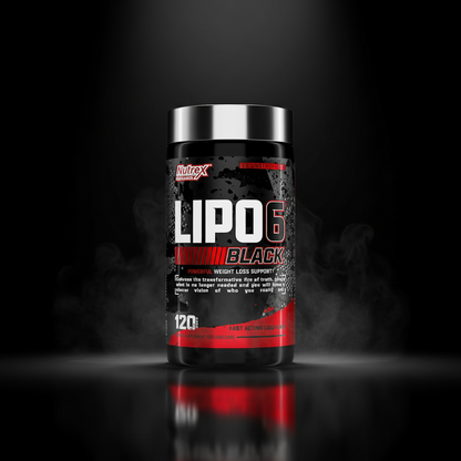 Cápsulas de Lipo 6 Black Ultra Concentrate da Nutrex, suplemento para queima de gordura, em embalagem com 60 unidades.