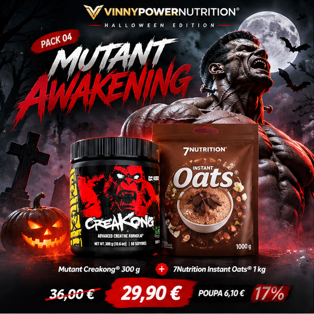 Suplemento Mutant Awakening da VinnyPowerNutrition em embalagem temática de Halloween