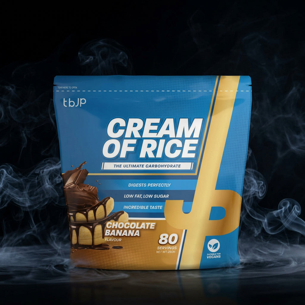 Creme de arroz TBJP de sabor chocolate banana, embalagem de 2 kg, com textura cremosa e ingredientes naturais.