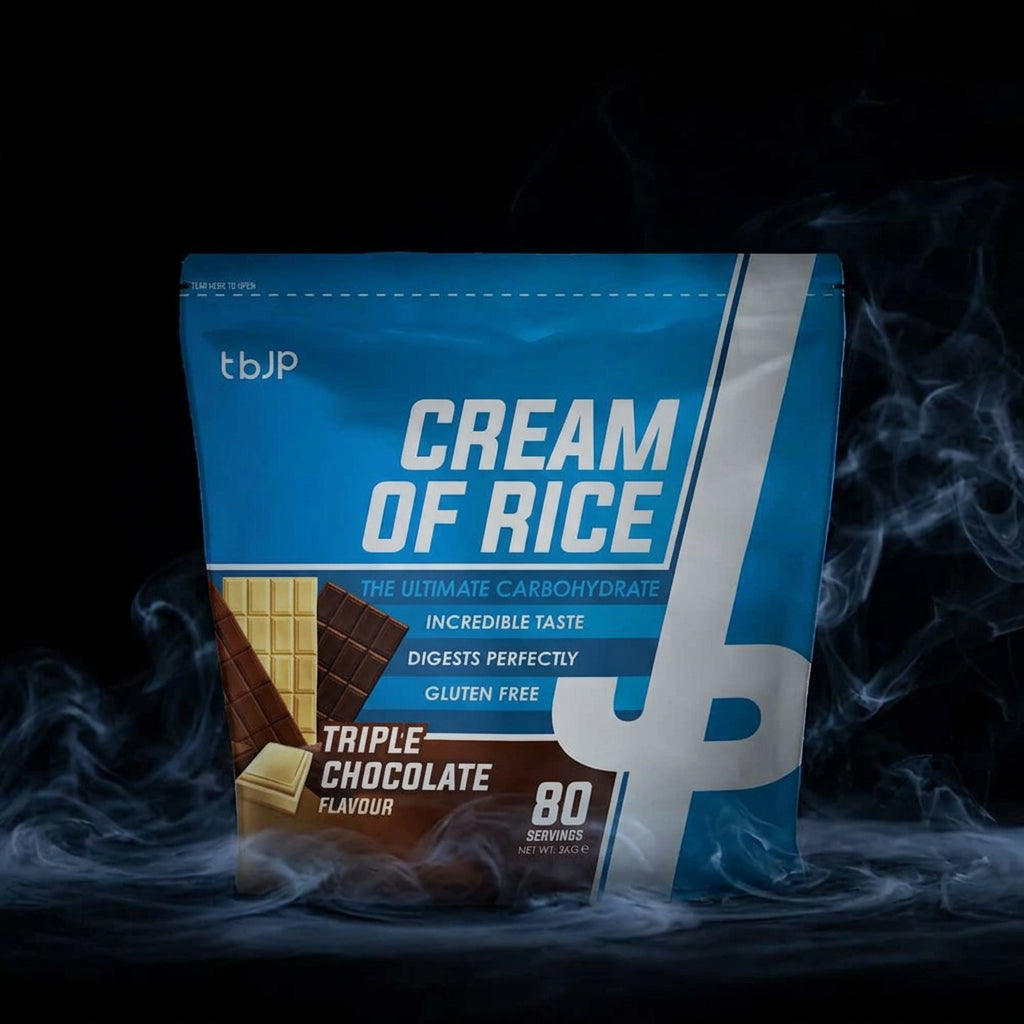 Creme de arroz TBJP de 2 kg com sabor triplo de chocolate, embalagem com destaque para o produto de 2 kg.